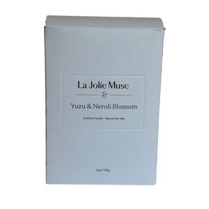 La Jolie Muse Luxury Candle Yuzu Neroli Blossom Scented‎ Natural Soy Wax 6oz New